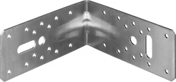 ЗУБР УКУ-2.5, 65 x 145 x 145 x 2.5 мм, цинк, усиленный крепежный уголок (31011-145)