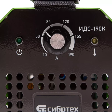 Инверторный аппарат дуговой сварки ИДС-190K, 190 А, ПВ 80%, диаметр электрода 1,6-4 мм Сибртех 94394 купить в Челябинске