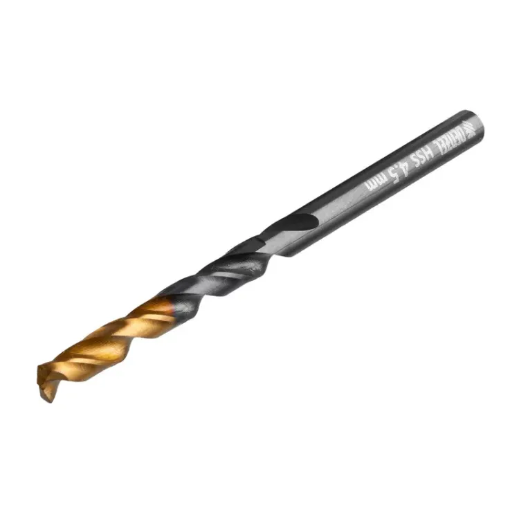 Сверло по металлу, 4,5 мм, HSS-Tin, Golden Tip, 10 шт. Denzel 717211 купить в Челябинске