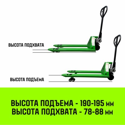 Тележка гидравлическая ручная HITCH REGULAR 2000KG 1150*550мм (полиуретановые ролики) купить в Челябинске