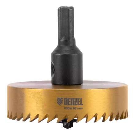 Коронка по металлу HSS, 68 мм, нитридтитановое покрытие Denzel 724122 купить в Челябинске