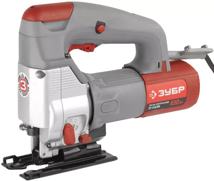 Лобзик ЗУБР, 3-х позиционный маятниковый ход, EU-хвостовик, сталь-10мм/дерево-60мм, 0-3100ходов/мин, 650Вт ЗЛ-650ЭМ купить в Челябинске