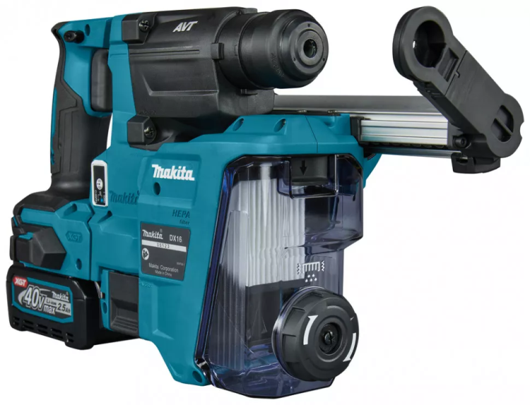Аккумуляторный 40V перфоратор c пылеудалением Makita HR010GD201 (2АКБ 2,5Ач, ЗУ) купить в Челябинске