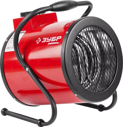 Пушка ЗУБР &quot;МАСТЕР&quot; &quot;круглая&quot; тепловая электрическая, гладкий нерж ТЭН, 3/1,5 кВт, 220В ЗТП-3000_М2 купить в Челябинске