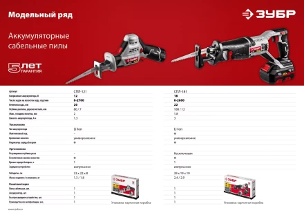 Пила сабельная аккумуляторная СПЛ-121 серия СТАНДАРТ купить в Челябинске