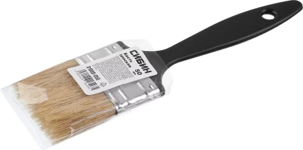 Кисть плоская СИБИН, пластиковая ручка, светлая щетина, 50мм 01008-050 купить в Челябинске