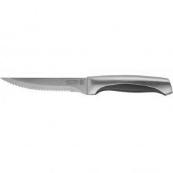 Нож LEGIONER &quot;FERRATA&quot; для стейка, рукоятка с металлическими вставками, лезвие из нержавеющей стали, 110мм 47946