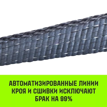 Трос буксировочный динамический HITCH PROF Лента масса авто 33 т разрывная 10 т 6 м 2 скобы (SZ071511) купить в Челябинске