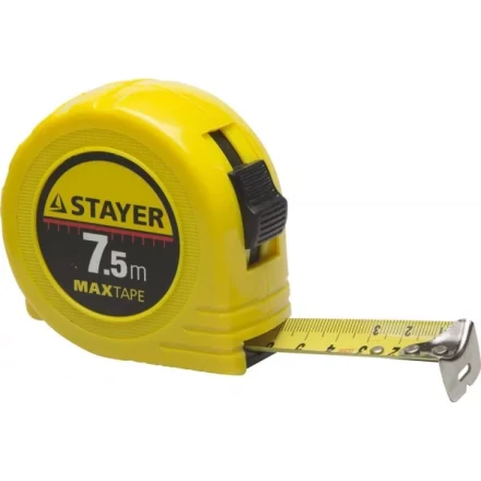 Рулетка STAYER &quot;МASTER&quot; &quot;MaxTape&quot;, пластиковый корпус, 7м/25мм 34014-07-25 купить в Челябинске