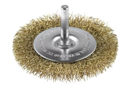 Кордщетка HAMMER плоская 75мм для дрели гофрированная латунированная сталь (207-207) купить в Челябинске