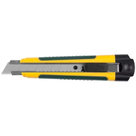 Нож с сегментированным лезвием, KRAFTOOL 09199, двухкомп корпус, автостоп, отсек для хранения запасных лезвий, 18мм 9199 купить в Челябинске