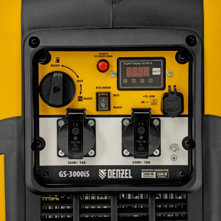 Генератор инверторный GS-3000iS, 3,0 кВт, 230 В, закрытый корпус, ручной старт// DENZEL 94716 купить в Челябинске