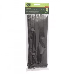 Хомуты 250х4,8 мм пластиковые черные 100 штук СИБРТЕХ 45564