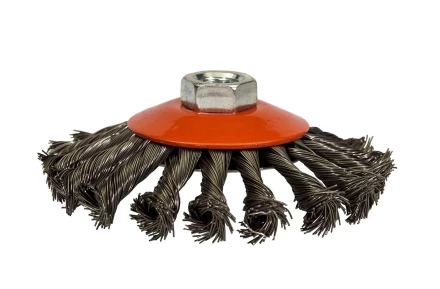 Щетка для УШМ М14/115 мм выгнутая сталь витая VMX 511727 купить в Челябинске