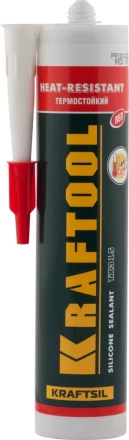 Герметик силиконовый KRAFTOOL красный, температуростойкий (от -62 С до 275 С), 300мл 41259-4 купить в Челябинске
