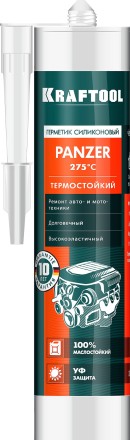Герметик силиконовый KRAFTOOL красный, температуростойкий (от -62 С до 275 С), 300мл 41259-4 купить в Челябинске