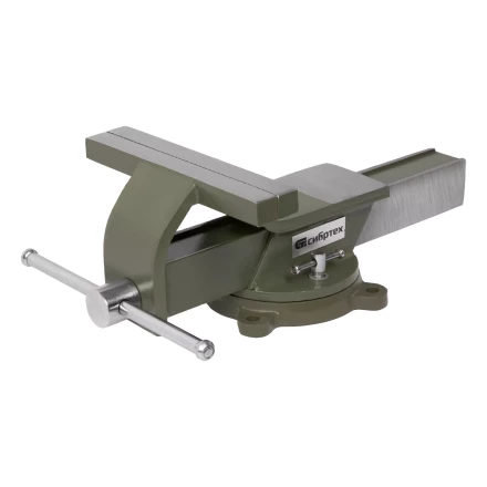 Тиски слесарные Сибртех 18621, 200 мм, стальные, поворотные купить в Челябинске