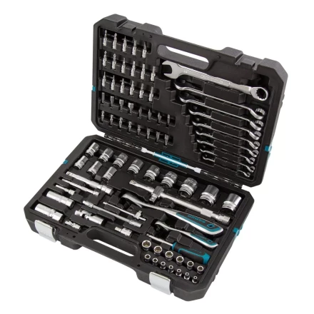 Набор инструментов 82 предметов , 120 зубьев, CrV, 1/4&quot;, 1/2&quot; Gross 14149 купить в Челябинске