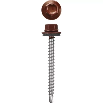 Саморезы СКД кровельные, RAL 3005 темно-красный, 70 х 4.8 мм, 160 шт, для деревянной обрешетки, STAYER 30305-48-070-3005 купить в Челябинске