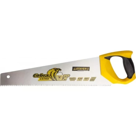 Ножовка STAYER &quot;PROFI&quot; &quot;COBRA&quot; GX700, трехгранный японский зуб, импульсная закалка, 2-х комп ручка, 7 TPI, 450мм 1513-45_z02 купить в Челябинске