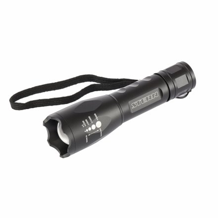 Фонарь 3 W CREE LED зум 3 режима 100% - 50% - стробоскоп ремешок 160 Лм 200 м 3хААА Stern 90581 купить в Челябинске