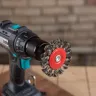 Кордщетка HAMMER плоская 75мм для дрели витая сталь (207-208) купить в Челябинске