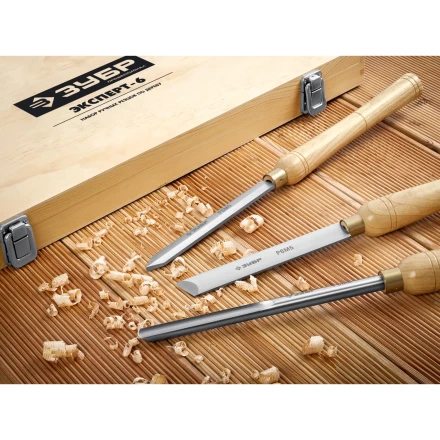 ЗУБР Эксперт-6, 6 предм., набор ручных резцов по дереву, Профессионал (18370) купить в Челябинске