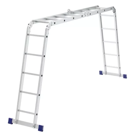 Лестница шарнирная алюминиевая 2х4 ступени + 2х5 ступеней Сибртех 97884 купить в Челябинске
