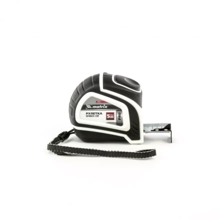 Рулетка Autostop 5 м х 25 мм двухкомпонентный корпус автоматическая фиксация MATRIX 32552 купить в Челябинске