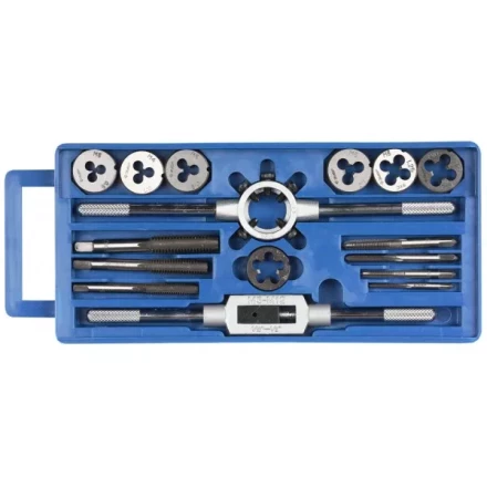 Набор ЗУБР &quot;МАСТЕР&quot; с металлореж. инстр., метчики однопроходные и плашки М3-М12, оснастка - в пластиковом боксе, 16пред. 28122-H16 купить в Челябинске