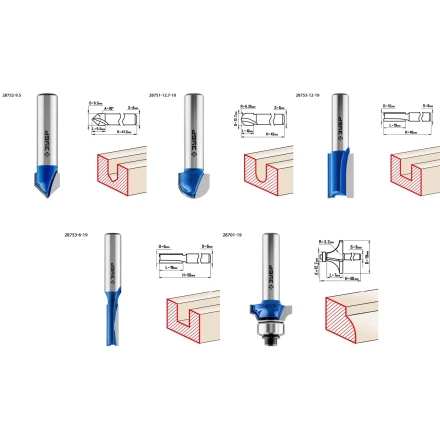 ЗУБР 5 шт, набор профильных фрез по дереву, Профессионал (28795-H5) купить в Челябинске