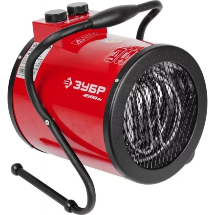 Пушка ЗУБР "МАСТЕР" "круглая" тепловая электрическая, гладкий нерж. ТЭН, 4.5/3 кВт, 220В ЗТП-5000_М2 купить в Челябинске