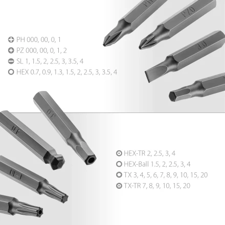 Набор Precision-51: отвертка для точных работ со сменными битами. 25691 купить в Челябинске