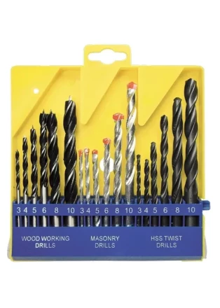 Набор сверл по бетону металлу дереву 3-4-5-6-8-10 мм 18 шт пластиковый бокс SPARTA 725305 купить в Челябинске