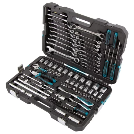 Набор инструментов 101 предмет, 120 зубьев, CrV, 1/4&quot;, 1/2&quot; Gross 14151 купить в Челябинске