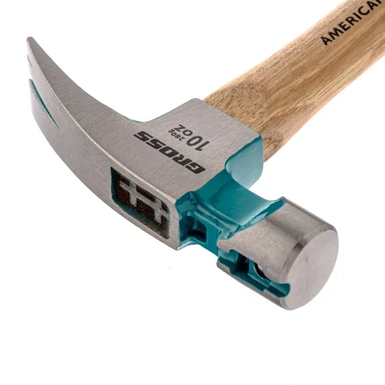 Молоток-гвоздодер с магнитом GROSS AMERICAN HICKORY 280 г угол 75 обрезиненная рукоятка 10417 купить в Челябинске