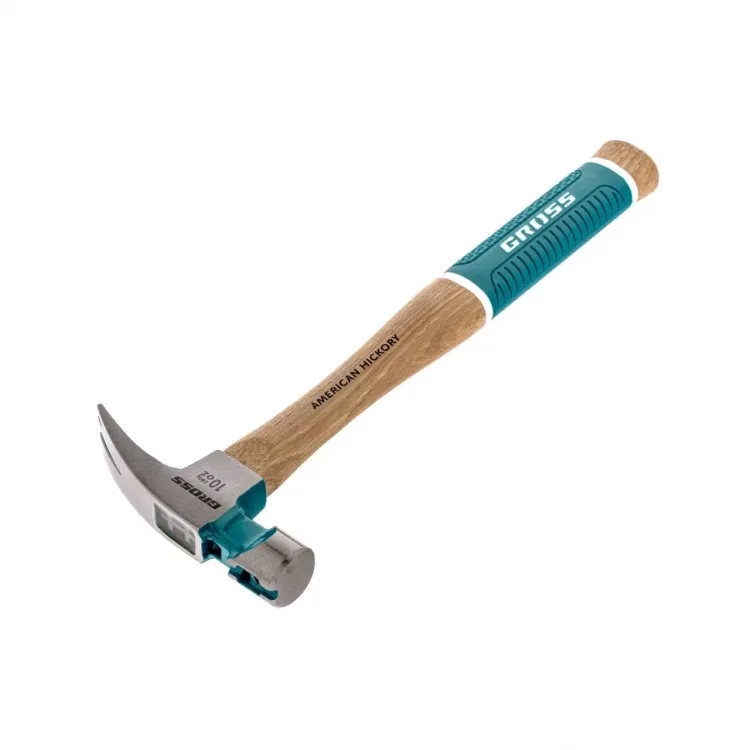 Молоток-гвоздодер с магнитом GROSS AMERICAN HICKORY 280 г угол 75 обрезиненная рукоятка 10417 купить в Челябинске