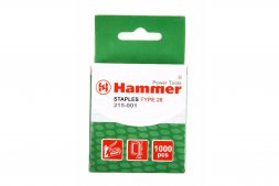 Скобы для степлера HAMMER 215-001 12мм, тип 28, 1000 шт.