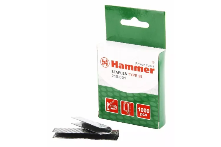 Скобы для степлера HAMMER 215-001 12мм, тип 28, 1000 шт. купить в Челябинске