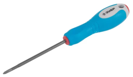 Отвертка ЗУБР, Cr-V сталь, трехкомпонентная рукоятка, цветовая индикация типа шлица, PH №00, 63мм 25252-00-063_z01 купить в Челябинске