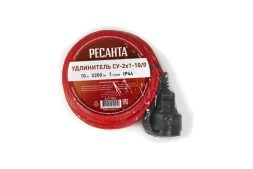 Удлинитель силовой б/катушки Ресанта СУ-2х1-10/0 (IP44) 61/118/1