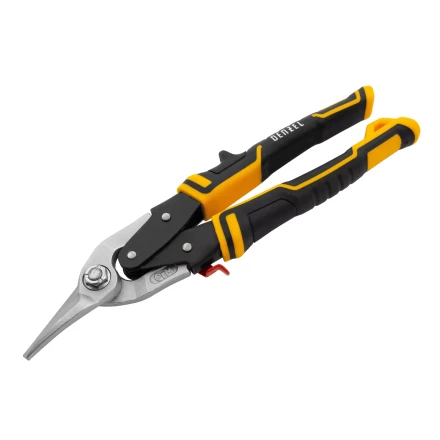 Ножницы по металлу Denzel, 270 мм, прямой и левый рез, сталь-СrMo, трехкомпонентные рукоятки, 78372 купить в Челябинске