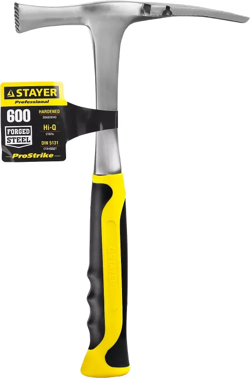 Молоток-кирочка КАМЕНЩИКА STRIKE 600г цельнометаллический, STAYER Professional 20165 20165 купить в Челябинске