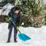 Лопата для уборки снега Palisad 61677, полипропилен, 365х450х1355 мм, алюминиевый черенок, усиленная, LUXE купить в Челябинске