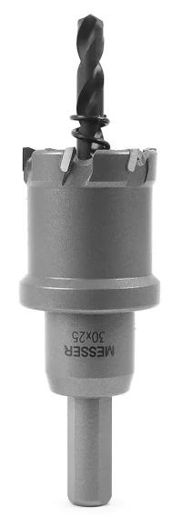 ТСТ коронка MESSER 30X25 с центрирующим сверлом и толкающей пружиной