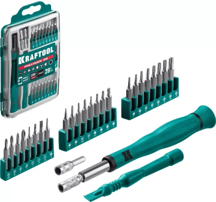 Набор Precision-28: для точных работ и всех видов мобильных устройств, двухкомпонентная рукоятка, Сr-V 25677 купить в Челябинске