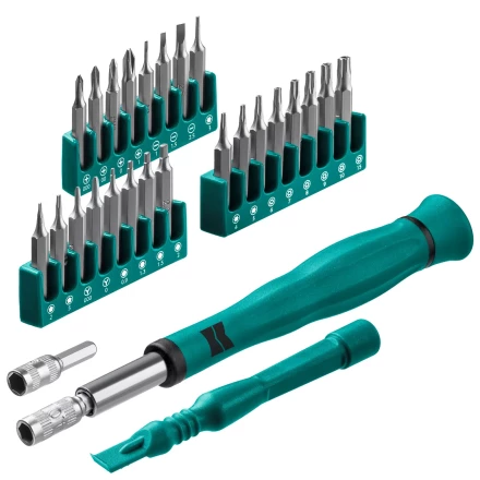 Набор Precision-28: для точных работ и всех видов мобильных устройств, двухкомпонентная рукоятка, Сr-V 25677 купить в Челябинске