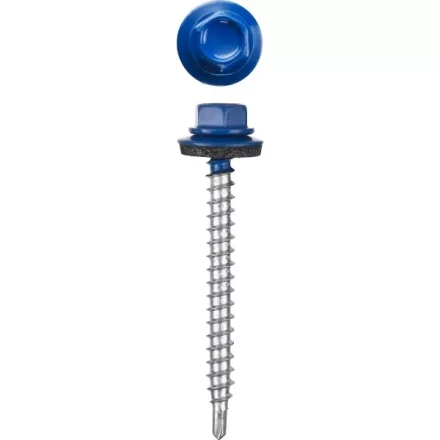 Саморезы СКД кровельные, RAL 5005 синий насыщенный, 51 х 4.8 мм, 1 200 шт, для деревянной обрешетки, STAYER 30300-48-051-5005 купить в Челябинске