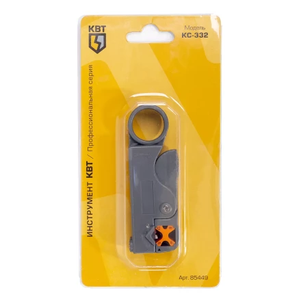 Стриппер КВТ КС-332 для снятия изоляции с коаксиального кабеля (85449) купить в Челябинске