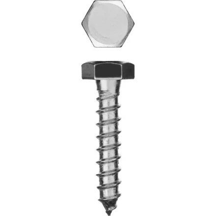 Шурупы ЗУБР &quot;МАСТЕР&quot; с шестигранной головкой, оцинкованные, 10x50мм, 45шт 4-300451-10-050 купить в Челябинске